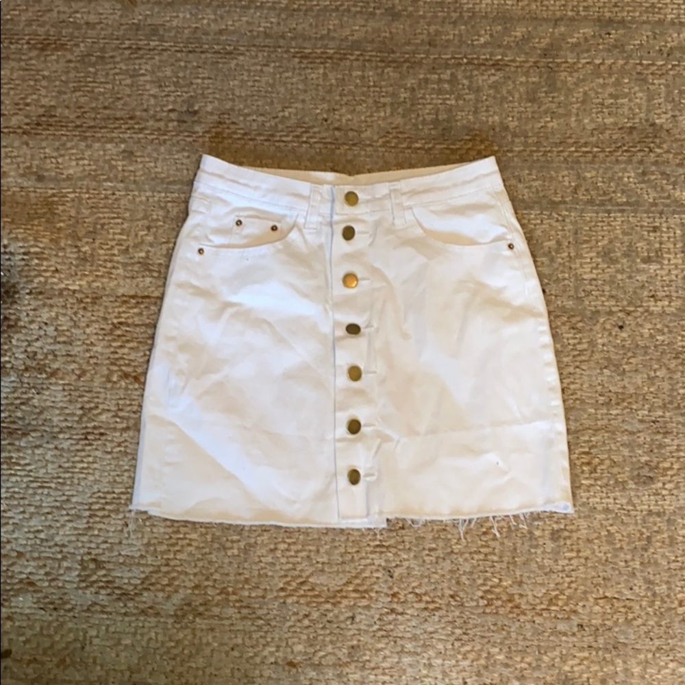 white button up skirt